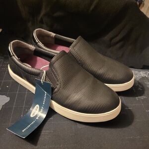 Dr. Scholl's Black Textured Slip-On Memory Foam Loafers 7.5 M